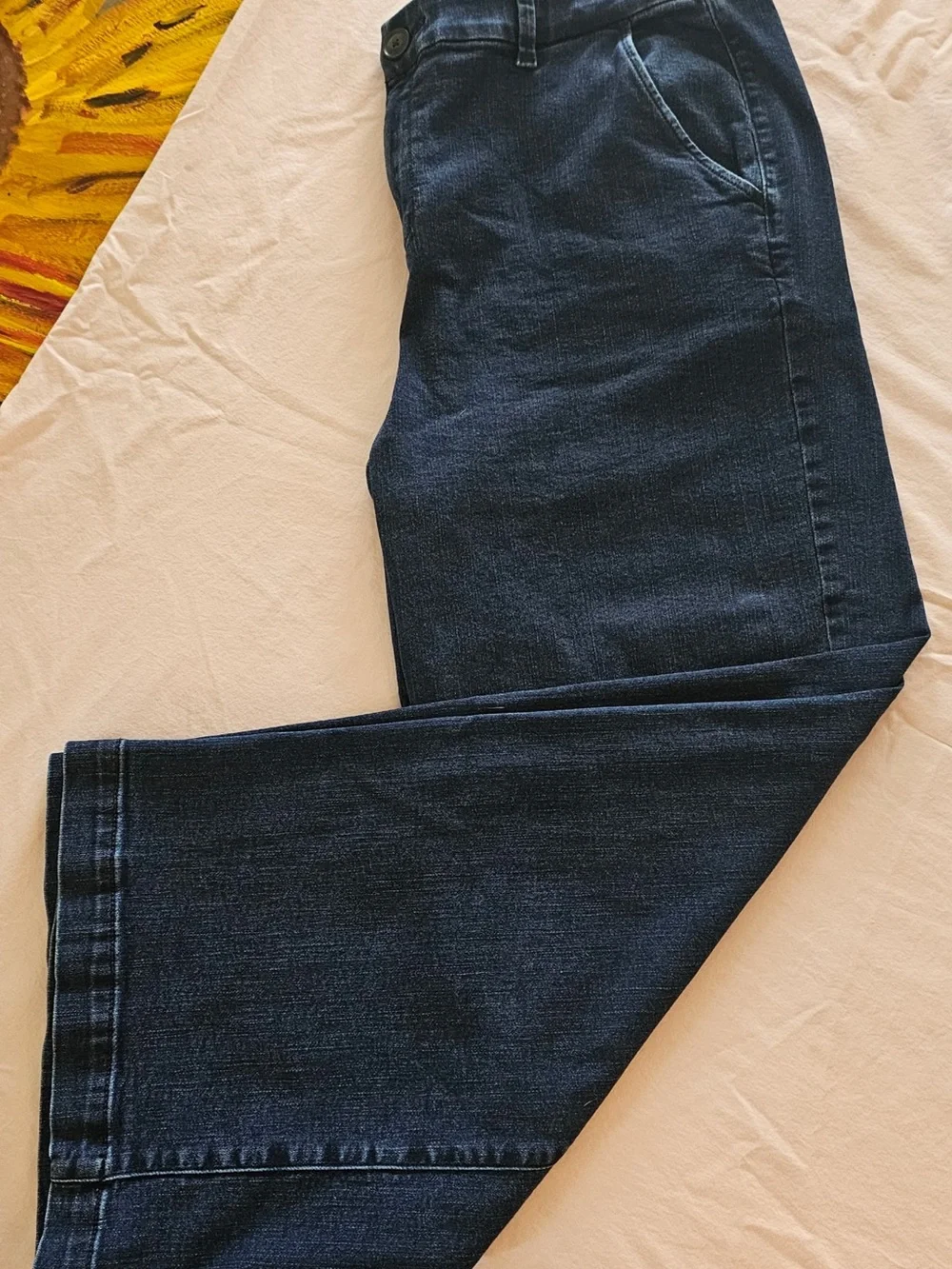 Womens Navy Jeans - Flared with pockets. Lane Bryant Size 18.